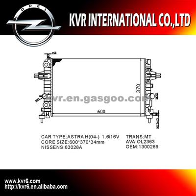 OE RADAITOR For OPEL ASTRA H/ZAFIRA B OEM 1300266 13145211