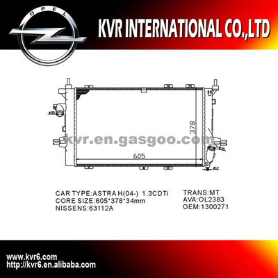 UNIVERSAL COOLING SYSTEM Radiator For OPEL ASTRA H OEM 1300271