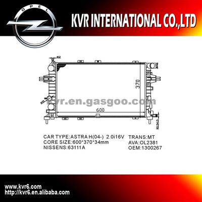 Car Radiator For OPEL ASTRA H/ZAFIRA B OEM 1300267