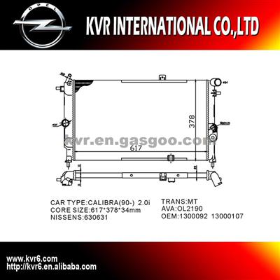 Aluminum Auto Radiator For OPEL CALIBRA OEM 1300107 1300092 90443463