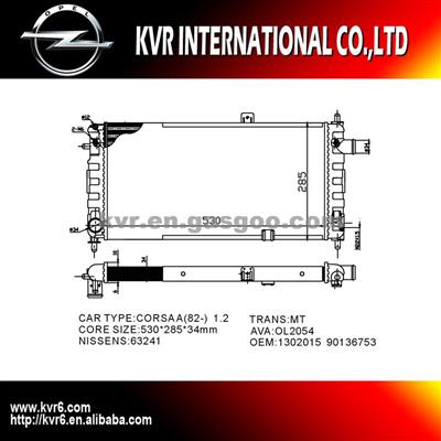 Performance Aluminum Radiator For OPEL CORSA A OEM 1302015