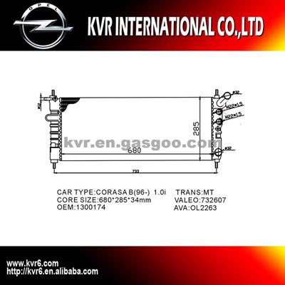 Racing Radiator For OPEL CORSA B OEM 1300192 1300205