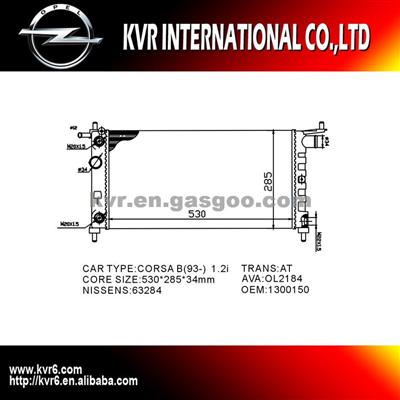 Complete Radiator For OPEL CORSA B/TIGRA B OEM 1300150