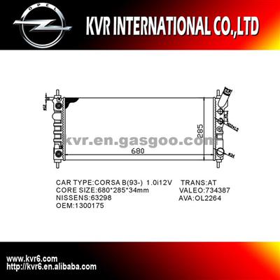 Competitive Price Radiator For OPEL CORSA B OEM 1300175 1300206