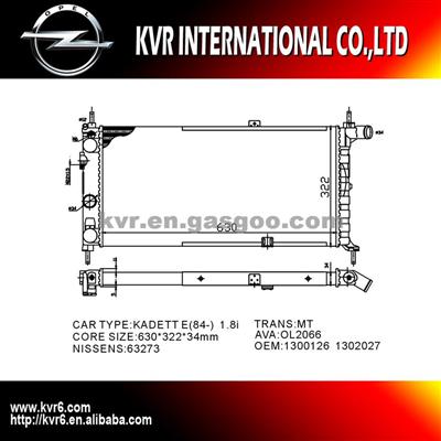 Fin Tube Radiator For OPEL KADETT E OEM 1302027 1300126