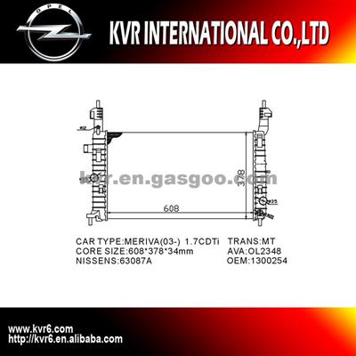 Alloy Radiator For OPEL MERIVA A OEM 1300254