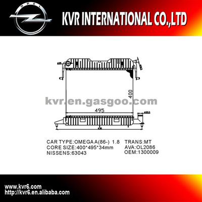 Radiator Factory For OPEL OMEGA A OEM 1300009