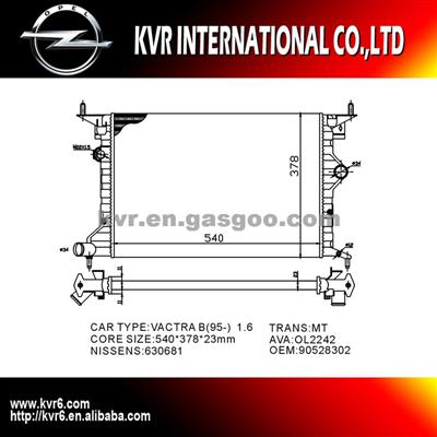 Aluminum Auto Radiator For OPEL VECTRA B OEM 90528302