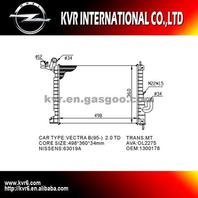 High Performance Auto Radiator For OPEL VECTRA B OEM 1300178