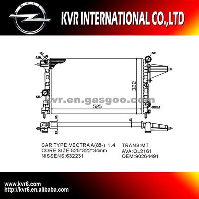 Mechanical Auto Radiator For OPEL VECTRA A OEM 1300087