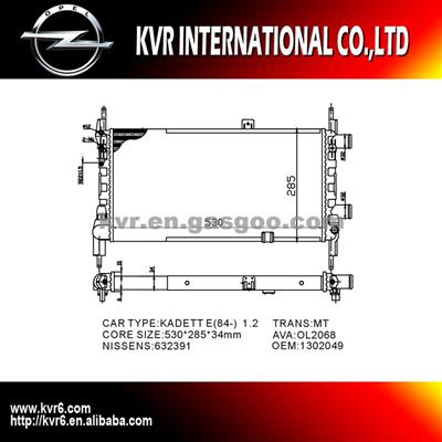 Cooling Radiator For OPEL KADETT E OEM 1302049