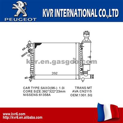 Made In China Radiator For PEUGEOT 106 OEM 1301SQ/SR/SW