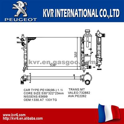 Car Radiator For PEUGEOT 106 OEM 1330A7