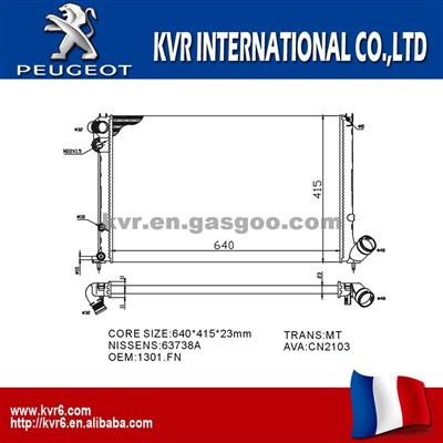 Passenger Car Radiator For PEUGEOT 406 OEM 1301FN