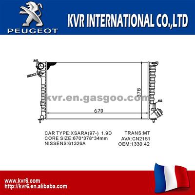 Car Aluminum Radiator For PEUGEOT PARTNER OEM 133042