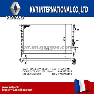 Aluminum Car Radiator For RENAULT ESPACE II/R21 OEM 7700795175