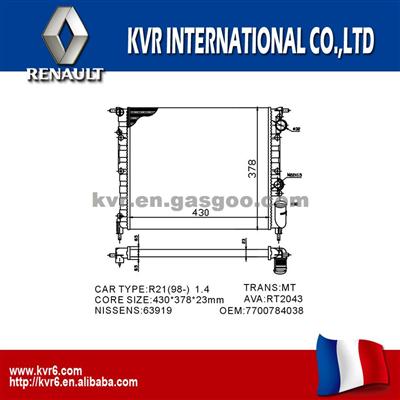 Aluminum Radiator For RENAULT CLIO Ⅰ/R21 OEM 7700784038