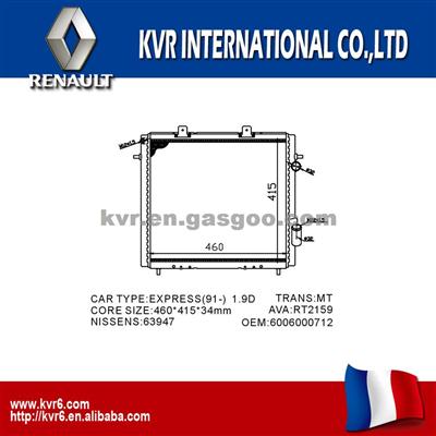 High Performance Auto Radiator For RENAULT EXPRESS OEM 6006000712