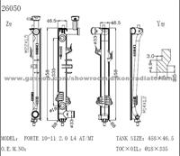 Auto Radiator Plastic Tank FORTE 10-11 2.0 L4 AT/MT