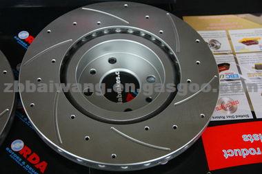 Drilled Holes And Slccotted Line Car Brake Disc/ Rotor Brake Plate Drill Holes