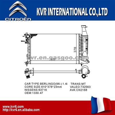 Mechanical Radiator For Citroen BERLINGO OEM 133047/133302/1331CT