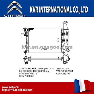 High Performance Radiator For Citroen BERLINGO OEM 1330.52/1330.07