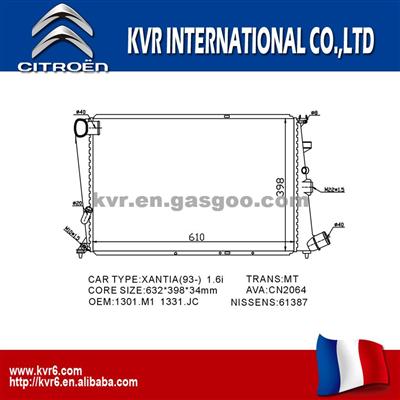 High Performance Radiator For Citroen XANTIA OEM 1301.M1/1331.JC