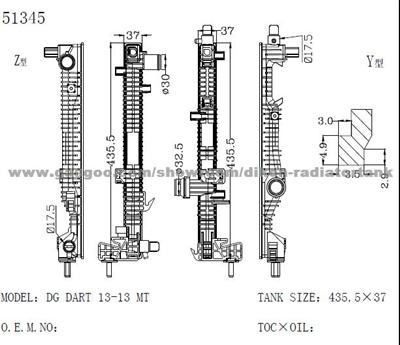 Radiator Tank GM DG