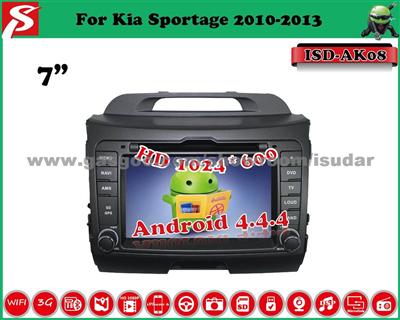 7inch 2-Din Android 4.4.4 Car DVD Player With GPS For KIA SPORTAGE 2010-