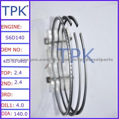 Komatsu SA6D140E-3,SAA6D140E-3,SA12V140-1 Piston Ring Set, 6211-31-2033