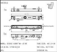Auto radiator plastic tank for SUZUKI CARRY 06 AT/MT