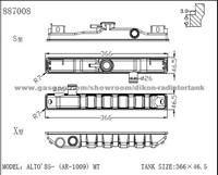 Auto radiator plastic tank for SUZUKI ALTO 85 (AR 1009) MT