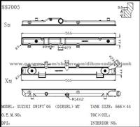 Auto radiator plastic tank for SUZUKI SWIFT 05 DIESEL MT