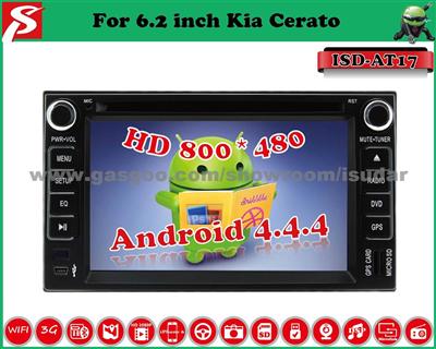 6.2inch Android 4.4.4 Car DVD Player For Kia Cerato, Supports Bluetooth/GPS/IPod/Wi-Fi/3G/OBD