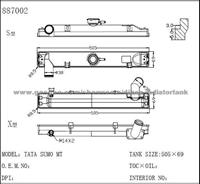 Auto radiator plastic tank for SUZUKI TATA SUMO MT