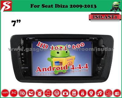 7inch Android 4.4.4 In-Dash DVD Player For Seat Ibiza, Supports Bluetooth/GPS/IPod/Wi-Fi/3G/OBD