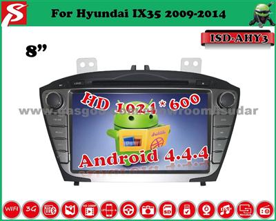 8inch Android 4.4.4 Car GPS System For Hyundai IX35, Supports Bluetooth/GPS/IPod/Wi-Fi/3G/OBD