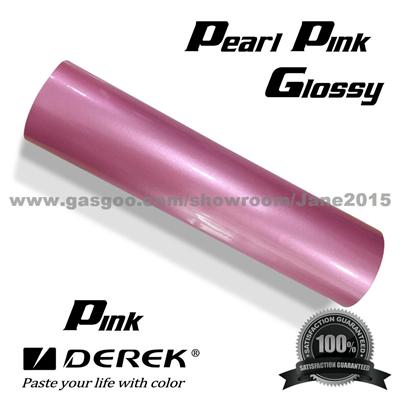 Glossy Candy Pink Color Vinyl Film