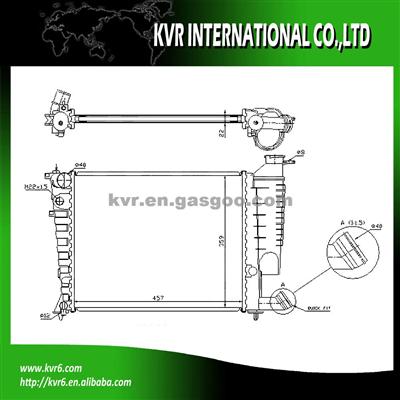 RACING RADIATOR FOR CITROEN OEM 1330.51/1331.CH/9633070480