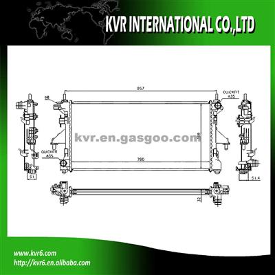 FIN TUBE RADIATOR FOR CITROEN OEM 1330.Q3