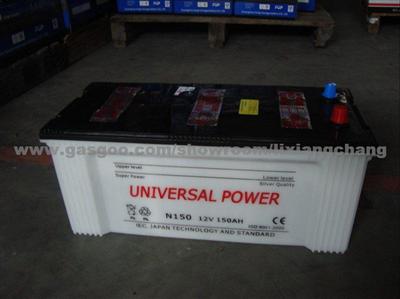 12V150AH N150 Dry Charged Auto Battery