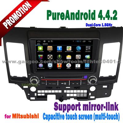 8 inch android 4.4.2 bluetooth gps mp3 mirror-link hotspot Capacitive Screen radio for Mitsubishi lancer 2007 car dvd