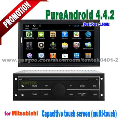 Pure android car dvd player for Mitsubishi L200 car audio with BT AUX BT USB SWC touch screen 100% Android MP3/MP4