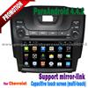 Pure android car dvd player for Chevrolet s10 with touch screen 3g/wifi bluetooth android 4.4.2 system mirror-link +wifi hotspot+radio/gps/mp3/ipod/TV