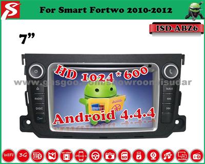 7inch Android 4.4.4 Car GPS System For Benz Smart Fortwo, Support Bluetooth/GPS/IPod/WiFi/3G/OBD