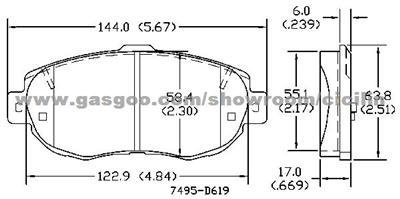 Brake Pad Set 04465-53010   D619