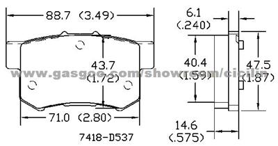 Brake Pad Set 43022-SG0-G01  D537