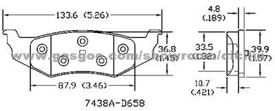 Brake Pad Set 05011630AA D658