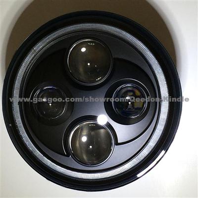 7 Inch Led Headlight With Angel Eyes For Harley-Davidson