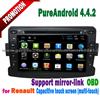 Hot selling android 4.4.2 car dvd player for Renault duster with wifi 3G gps BT radio DVD SWC mirror link TONTEK